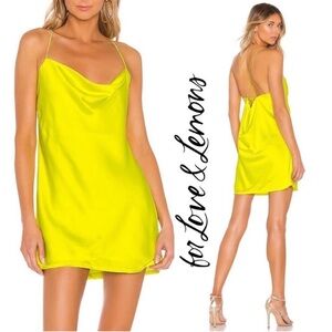 For Love & Lemons Meringue Cross-Back Slip Mini Dress XS